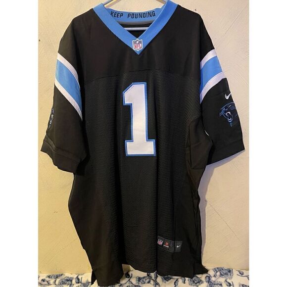 Cam NEWTON Carolina Panthers NIKE on Field Jersey Size 56 2XL NFL - Picture 1 of 9
